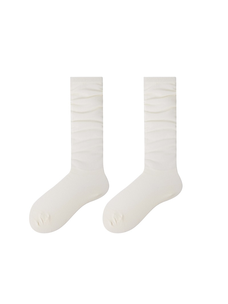 Stripe Knee High Stocking for Women Cotton Nylon Trouser Socks - Yangma