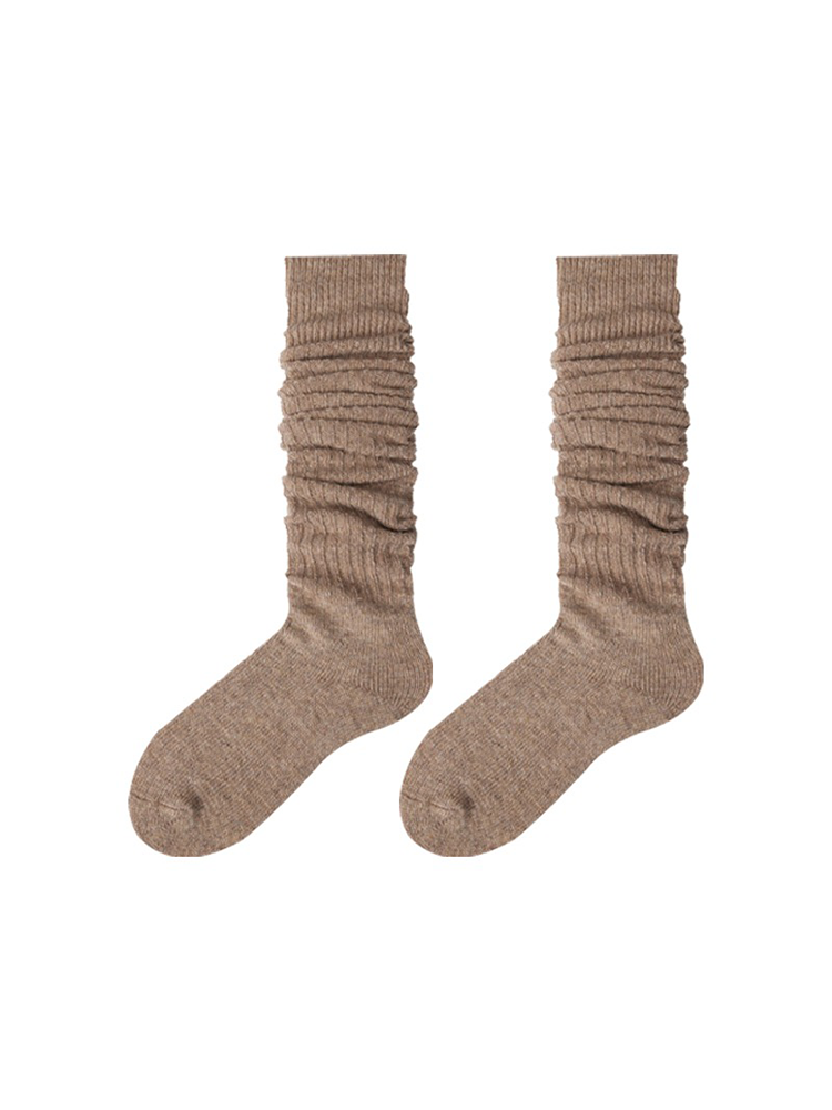 Women's Thigh Knee High Socks Boot Stocking Ribbed Knit Leg Warmers - Yangma