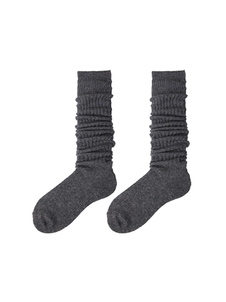 Women's Thigh Knee High Socks Boot Stocking Ribbed Knit Leg Warmers - Yangma