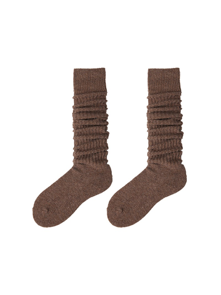Women's Thigh Knee High Socks Boot Stocking Ribbed Knit Leg Warmers - Yangma
