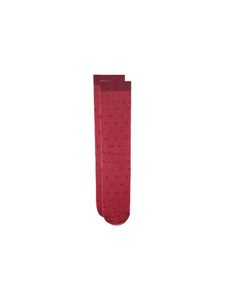 Sheer Knee High Stocking for Women Lady Spot Nylon Trouser Socks - Yangma