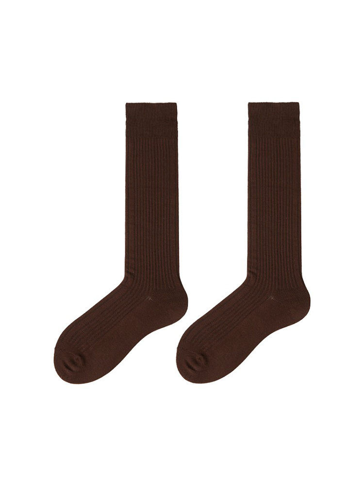 Women Cotton Knee High Socks Comfort Seam Long Dress Lightweight - Yangma