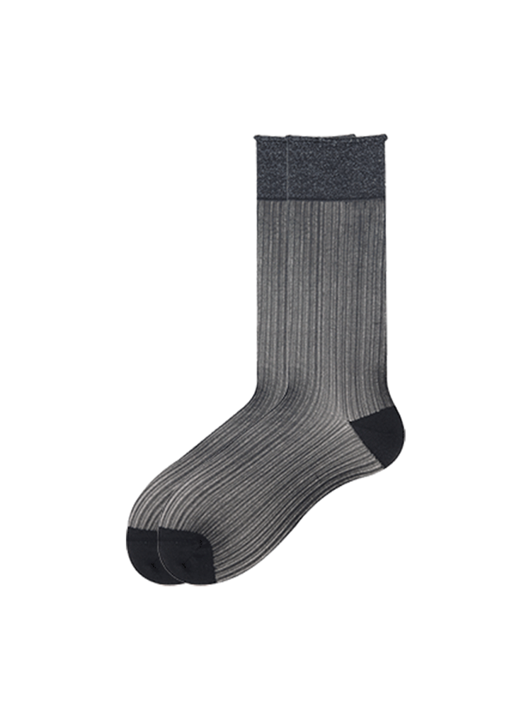 Raffle Socks Glitter Stripe Mid-Length Mesh Ankle for Women - Yangma