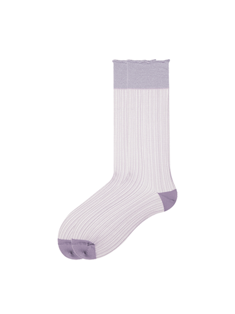 Raffle Socks Glitter Stripe Mid-Length Mesh Ankle for Women - Yangma