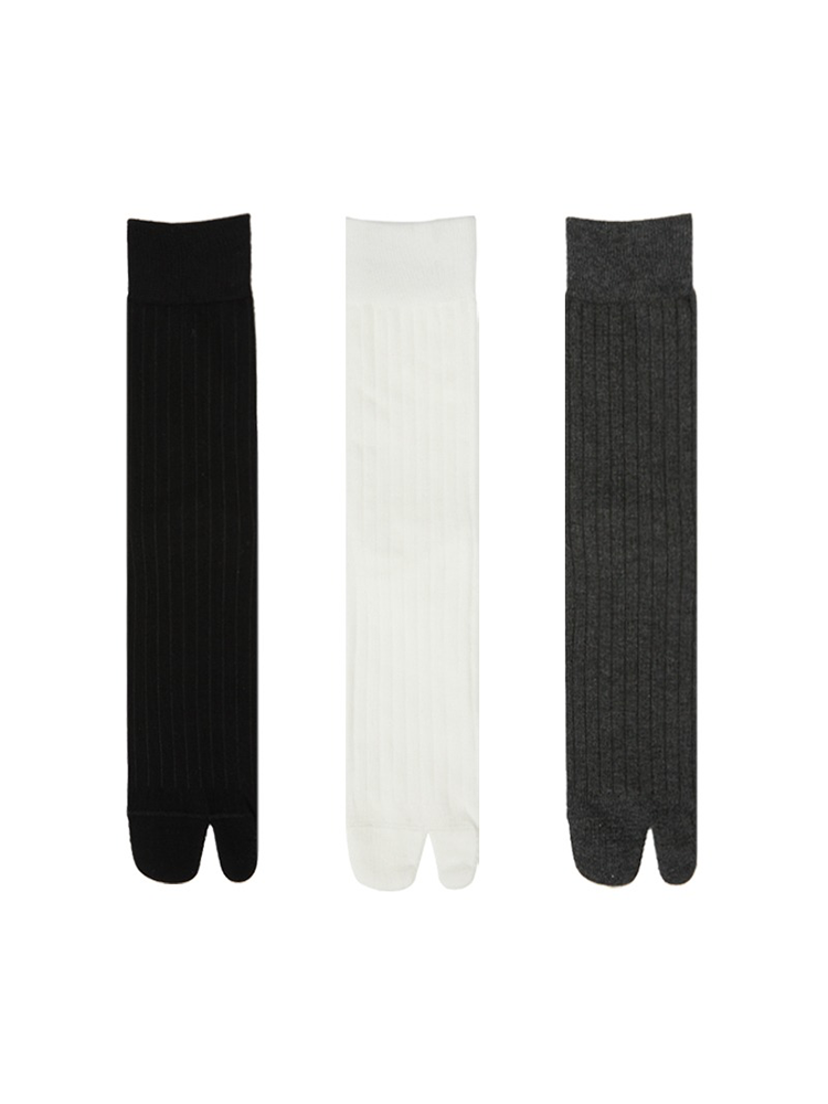Tabi Socks Pairs of Crew Split Toe for Women Breathable Stripe Mid-Length Ankle - Yangma