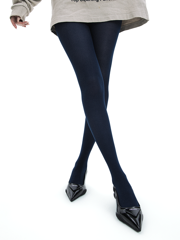 Matte Velvet Mysterious Navy Blue Pantyhose Spicy Babe Style - Yangma