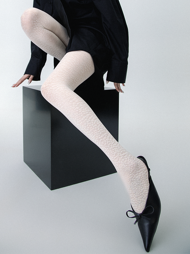 Leopard Print Tights Animal Jacquard Y2K Sexy Pantyhose - Yangma