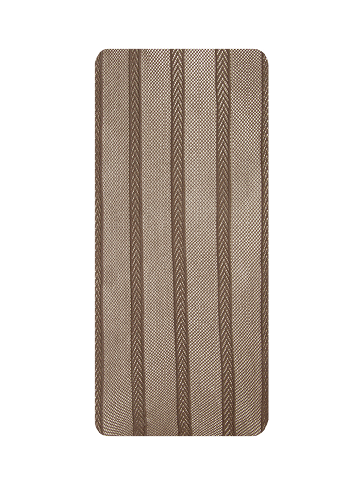 Sheer Lace Pantyhose with Vertical Striped Fishnet Design - Yangma