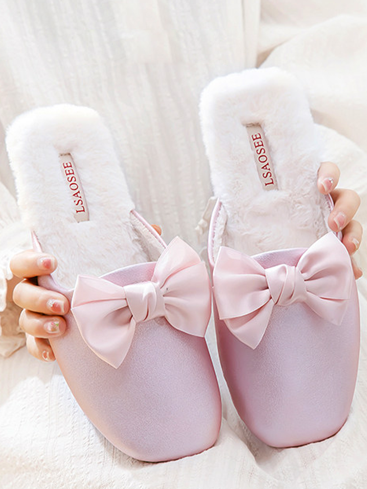 Cotton Plush House Slippers Winter Indoor Non Slip Warm