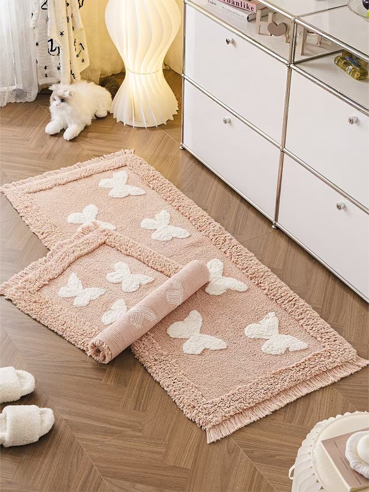 Thick Water Absorbent Anti Slip Shag Rug for Bedroom Bathroom
