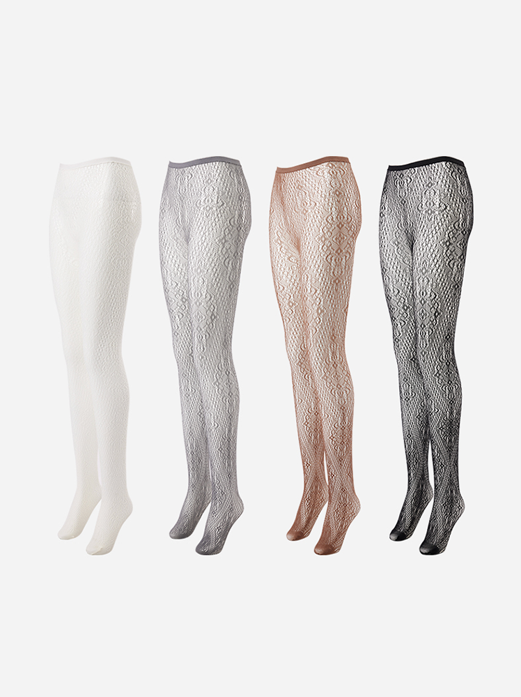 Y2K Floral Mesh Tights