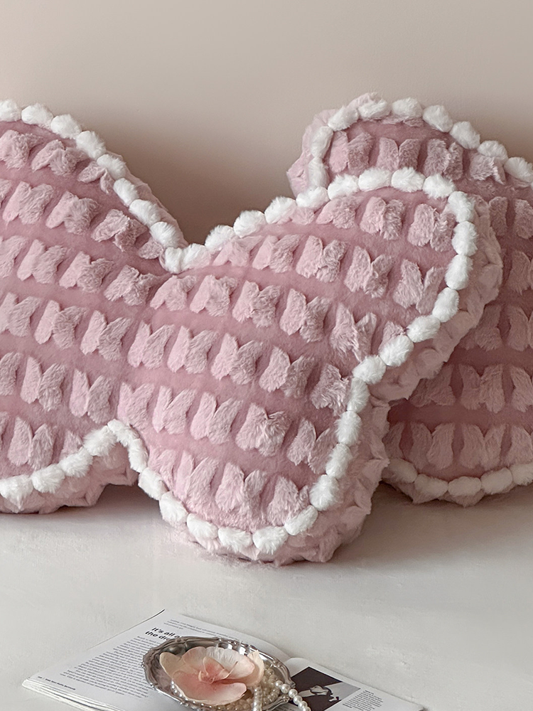 Winter Luxury Butterfly Decorative Throw Pillow