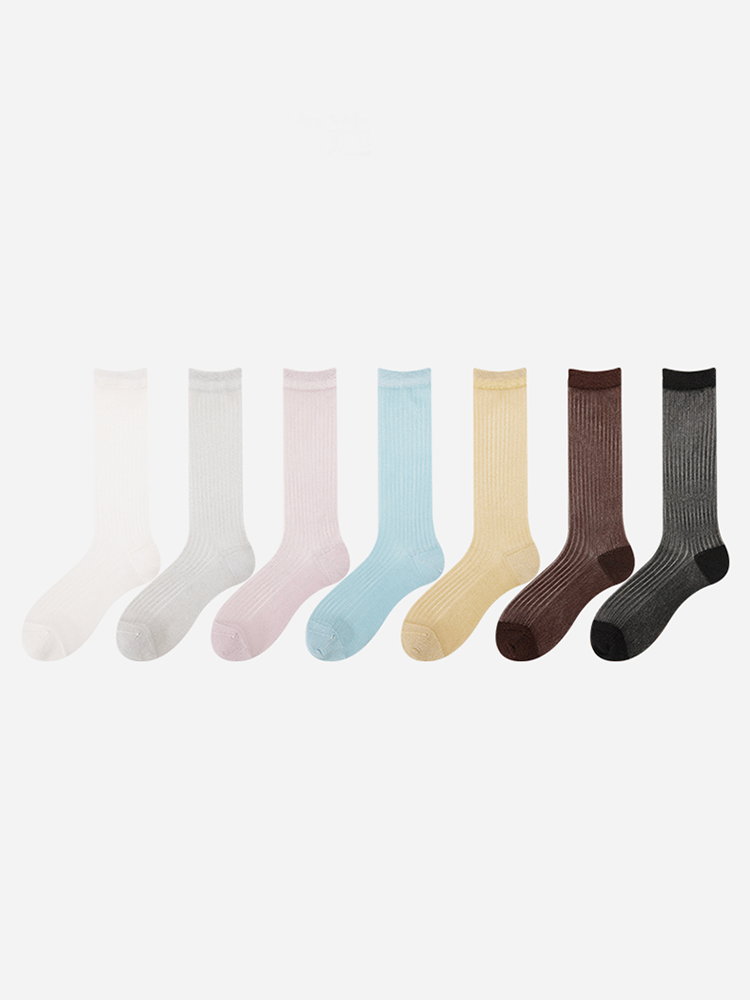 Shimmer Sheer Slouch Socks