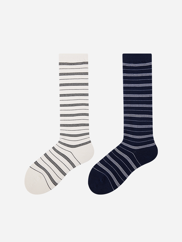 Striped Slim Leg Socks