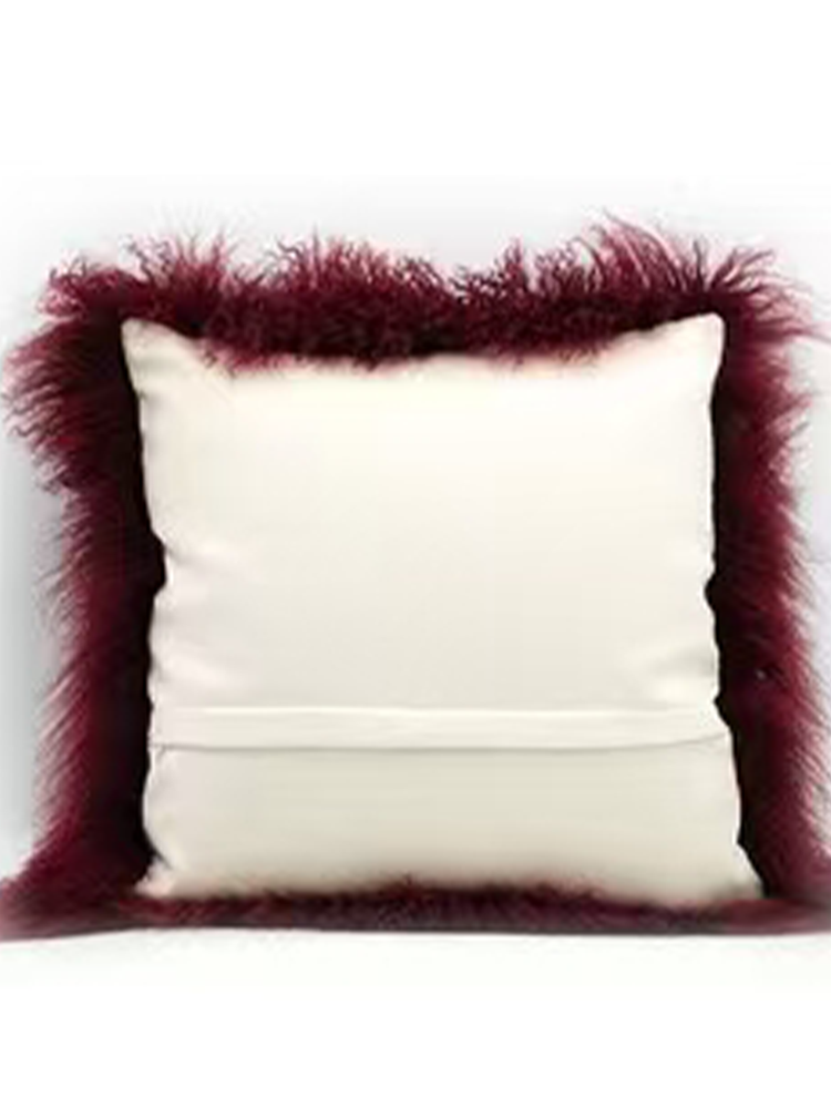 Natural Lambswool Throw Pillow French Luxury Style
