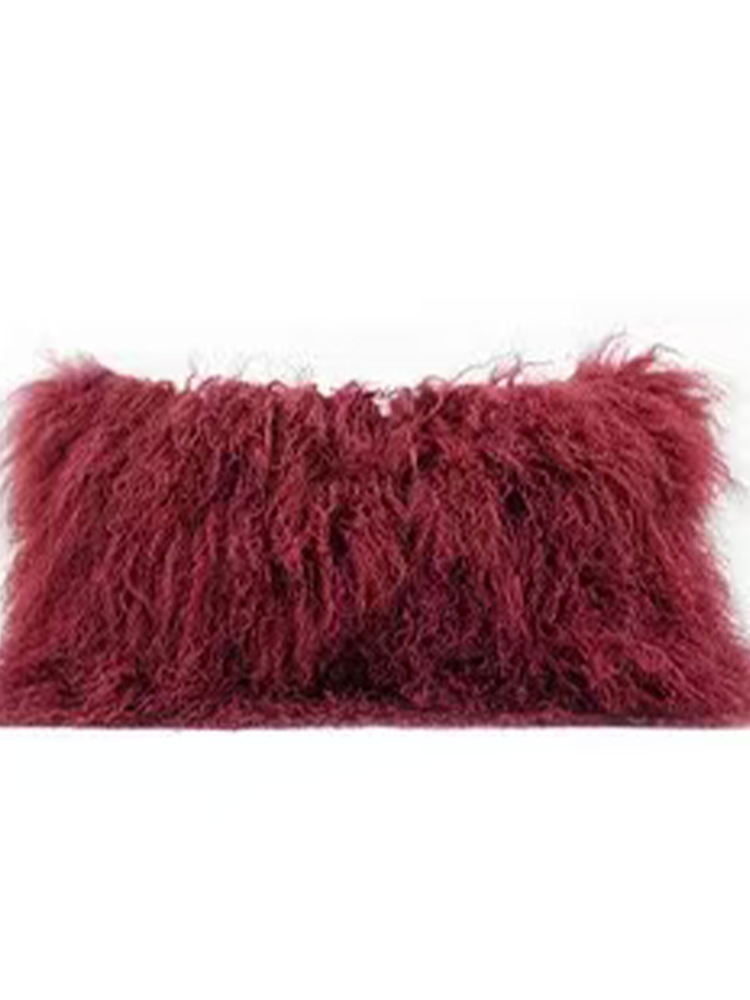 Natural Lambswool Throw Pillow French Luxury Style
