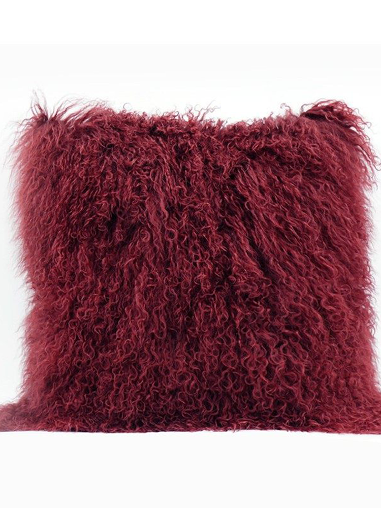 Natural Lambswool Throw Pillow French Luxury Style