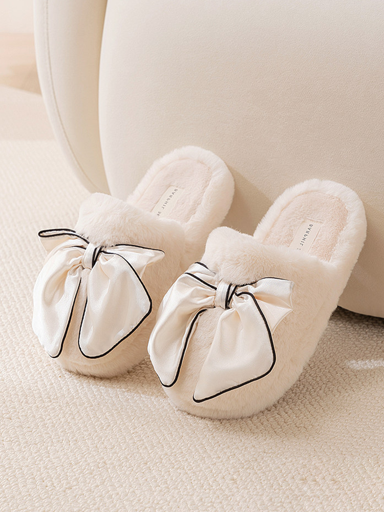 Thick Sole Fuzzy House Slippers Fall Winter Indoor