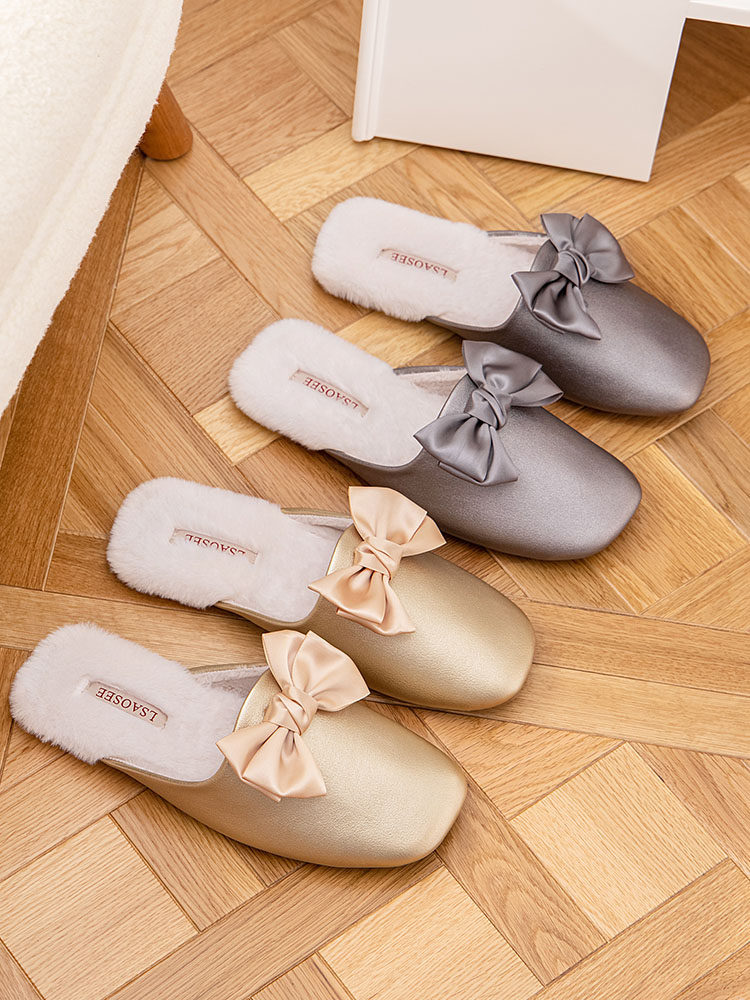 Cotton Plush House Slippers Winter Indoor Non Slip Warm