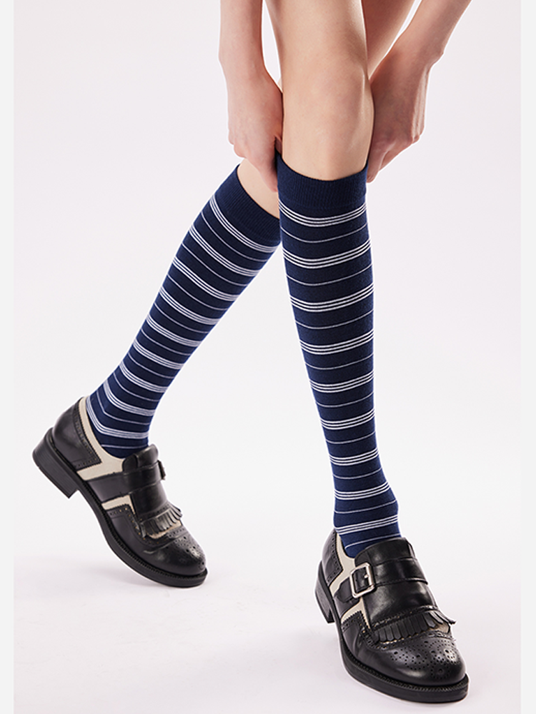 Striped Slim Leg Socks