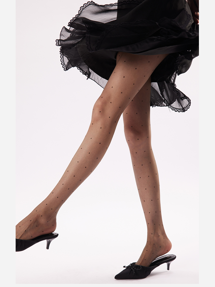 Sheer Polka Dot Tights
