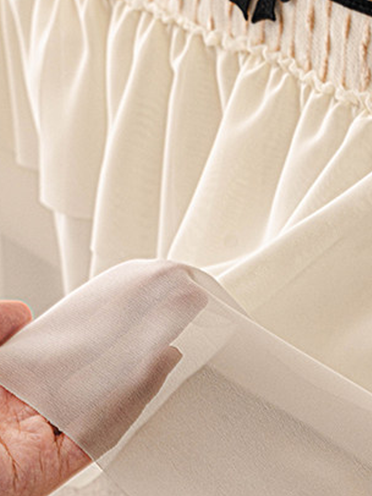 Elegant French Ruffle Sofa Cover Anti Slip Anti Cat Scratch