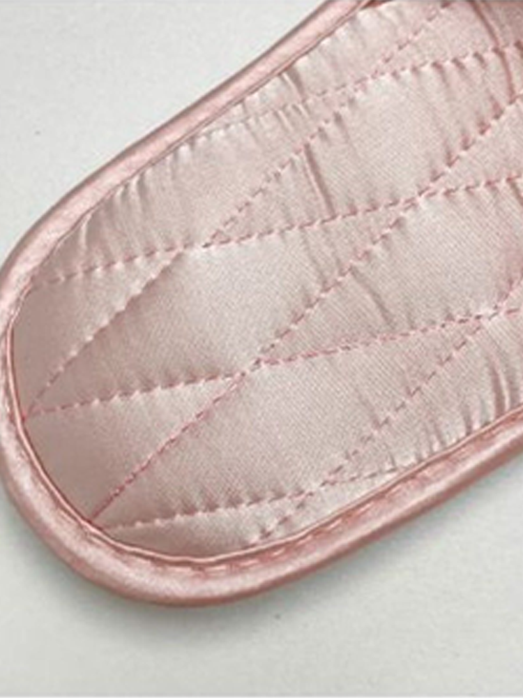 Luxury Rhinestone Bow Satin Closed-Toe House Slippers