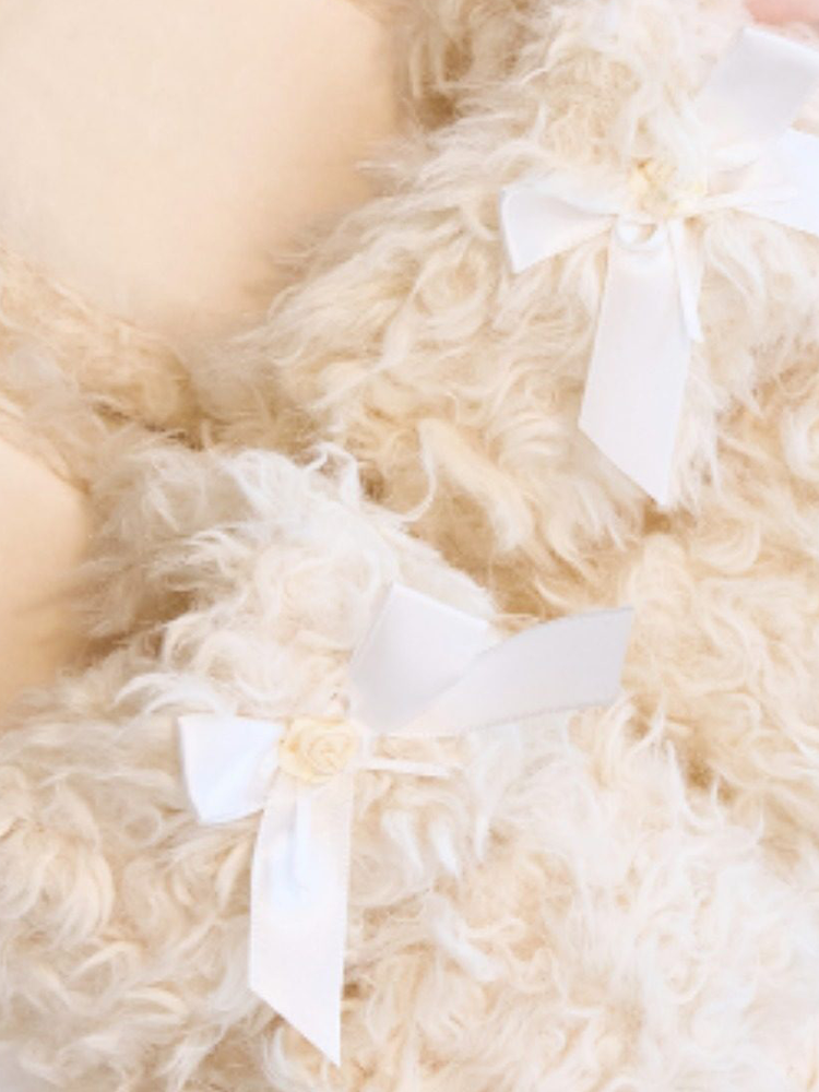 Cute Bear Faux Shearling House Slippers