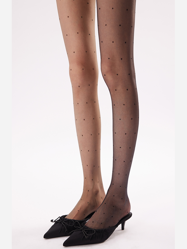 Sheer Polka Dot Tights