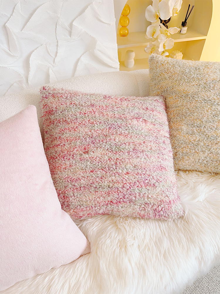 Pink French Romantic Decorative Pillow for Living Room Bedroom
