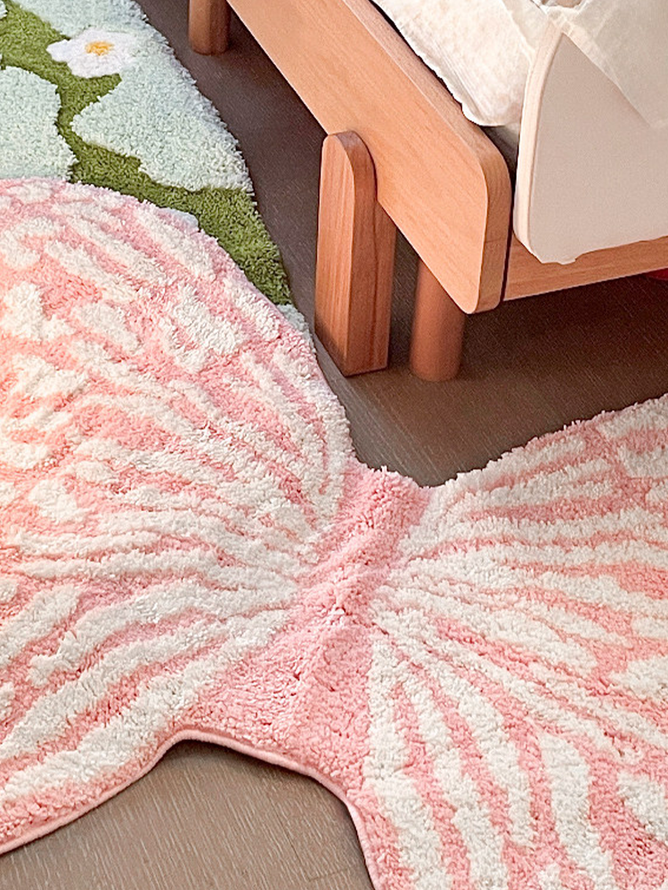 Luxury Butterfly Thick Accent Rugs Irregular Shape