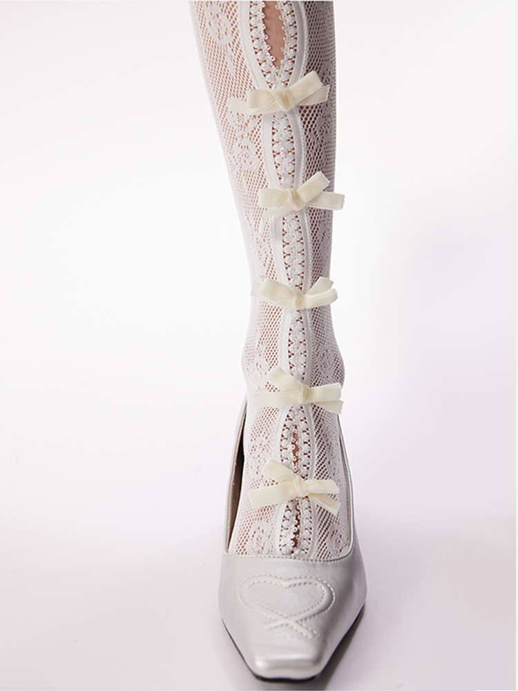 Lace Bow Ruffle Crew Socks – Balletcore Lolita Style