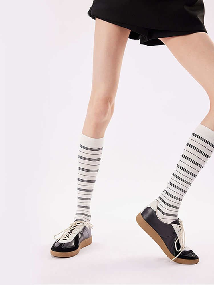Striped Slim Leg Socks