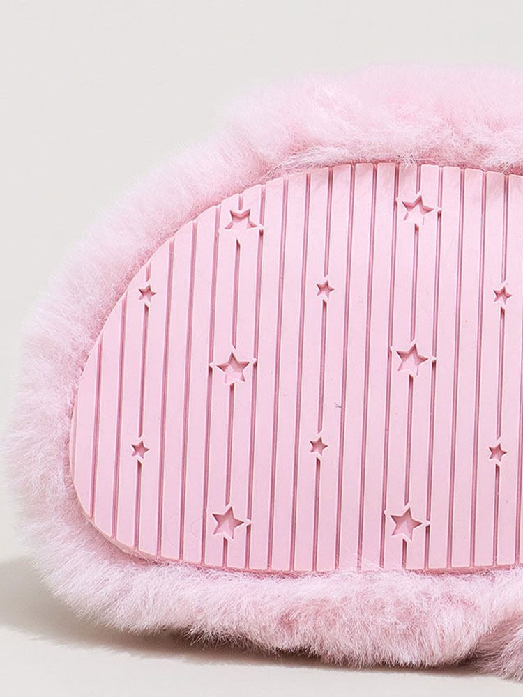 Winter Sweet Bow Cotton House Slippers