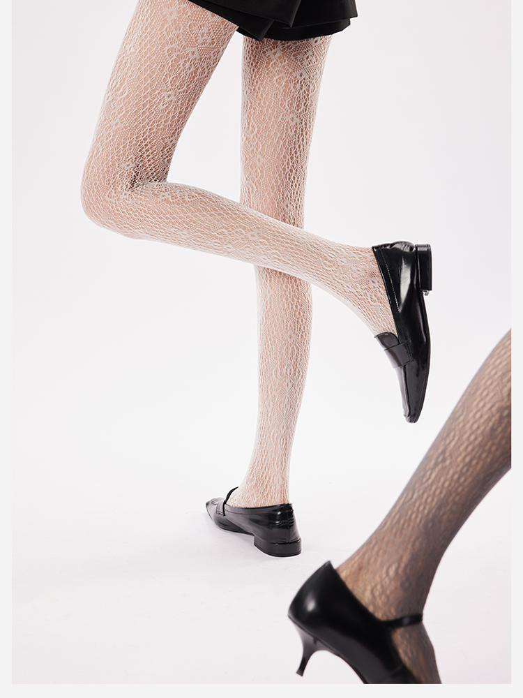 Y2K Floral Mesh Tights