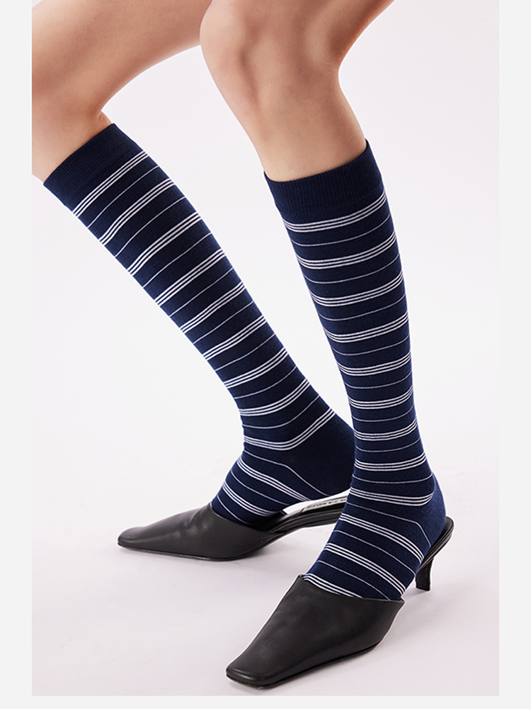 Striped Slim Leg Socks