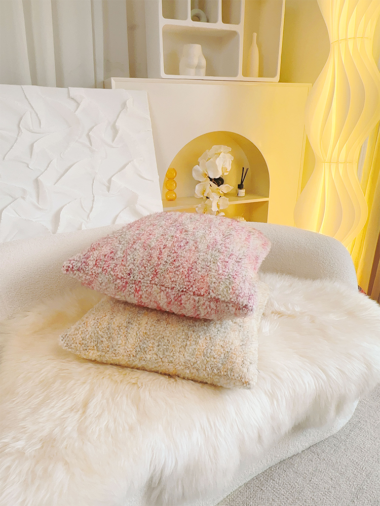 Pink French Romantic Decorative Pillow for Living Room Bedroom