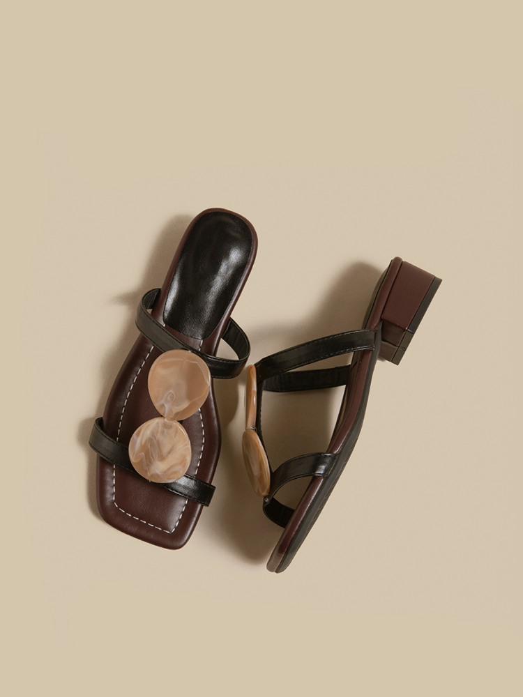 Lambskin Strappy Flat Sandals