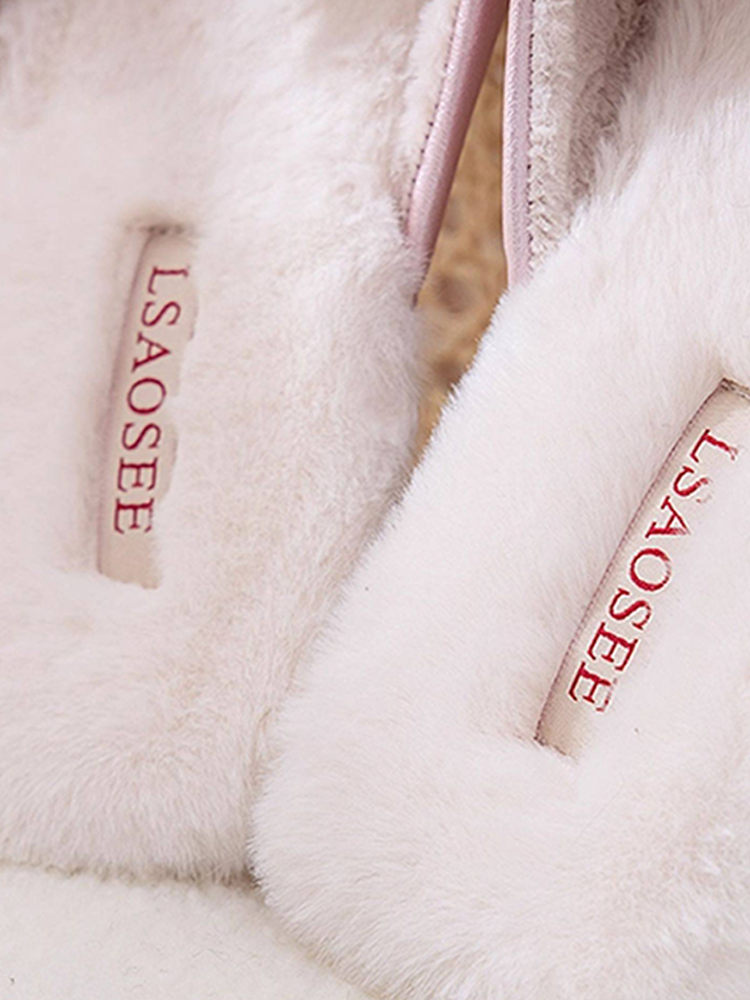 Cotton Plush House Slippers Winter Indoor Non Slip Warm