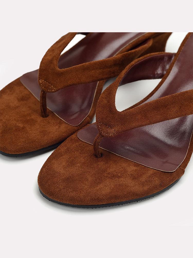 Women’s Mid-Heel Toe-Post Sandals – Casual Beach Slides