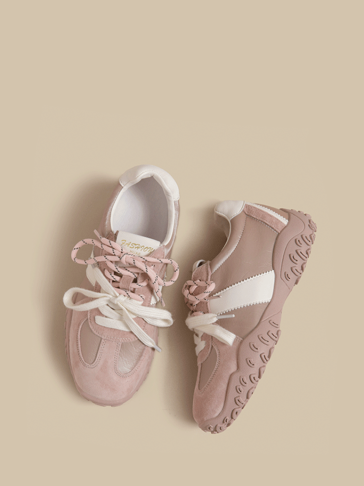 Leather Platform Trainer Sneakers