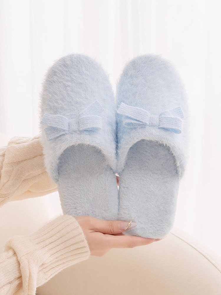 Winter Quiet Soft Sole Non Slip Closed-Toe House Slippers
