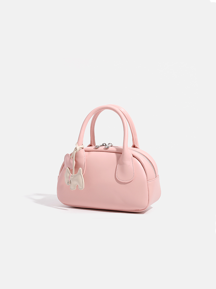 Leather Boston Baguette Bag