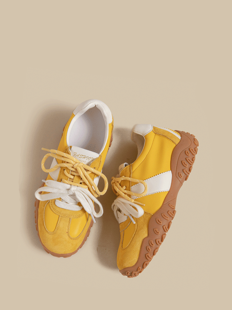 Leather Platform Trainer Sneakers