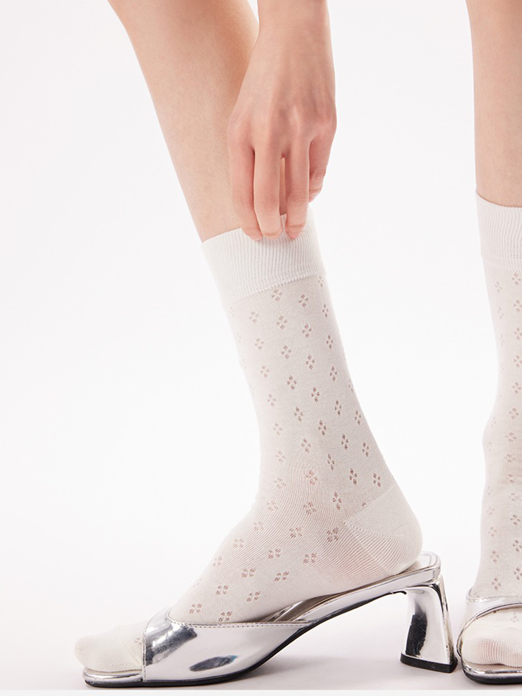 Mesh Bubble Crew Socks