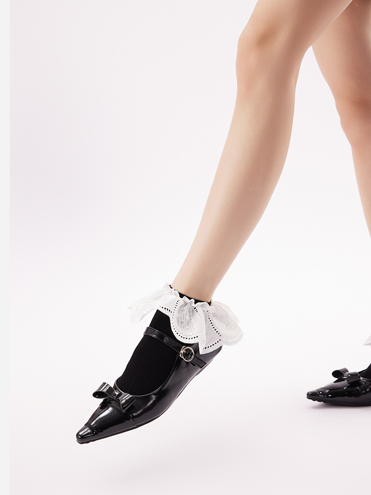 Ruffle Lace Cotton Socks