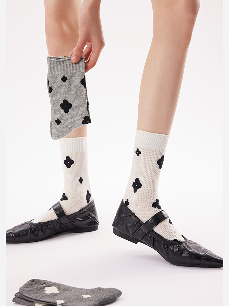 Floral Mesh Ruffle Socks Balletcore Summer Style