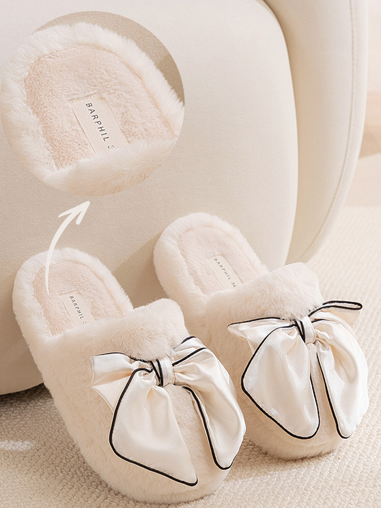 Thick Sole Fuzzy House Slippers Fall Winter Indoor