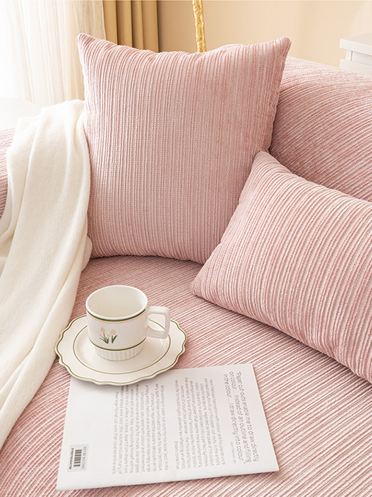 Solid Color Luxury Chenille Throw Pillow Cushion