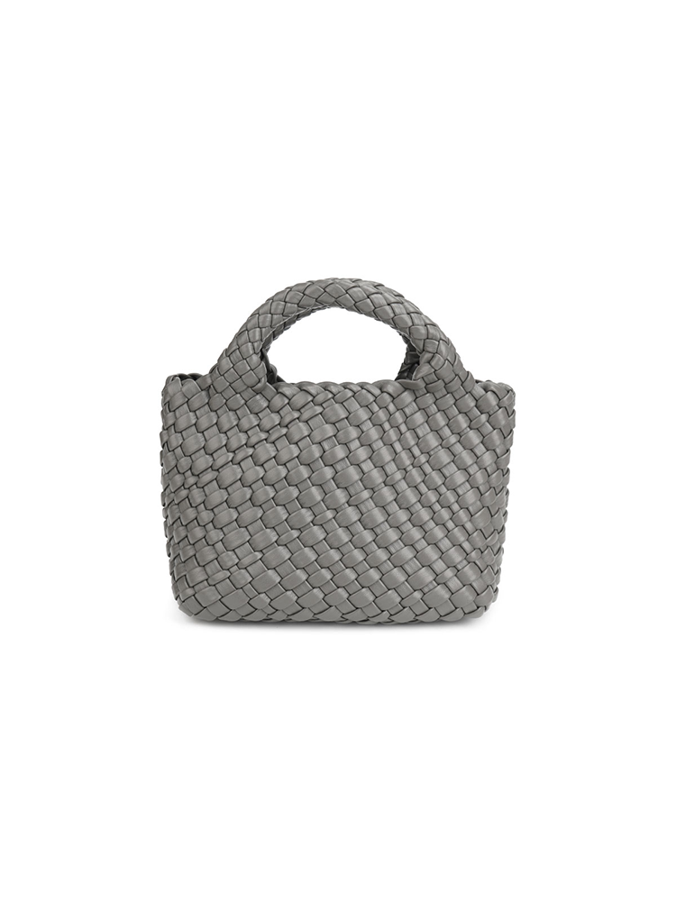 Leather Woven Bucket Bag